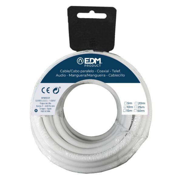 Cable Coaxial Antena TV EDM 2 x 1,5 mm 10 m - Imagen 2